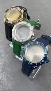 LARIMOKER 41mm Full Gold Watch Case With Bezel Black Green Dark Blue Strap Fit NH35 ETA PT5000 Mingzhu2813 Miyota8215Movements