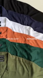 Common Goods Blanc Short Bowling Man Shirt - Midnight Black