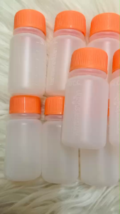 ขวดพลาสติกพร้อมฝาปิดสีส้ม ขนาด30ml.สำหรับแบ่งของใช้พกพา ขายเท แบบราคาส่ง [แบบ1และ3ขวด] พร้อมส่ง