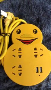 Ổ điện con vịt vàng siêu cute- ổ điện đa năng tích hợp cổng sạc USB