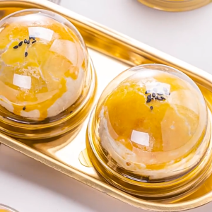 50pcs Container Plastic Box Cupcake Case Dome Egg Yolk Crisp Carrier Holder Party Gift Wrapping
