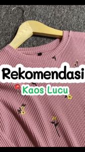 Kaos Motif Wanita Lengan Panjang Premium