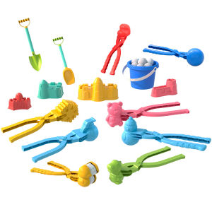 BABYSHOME | Winter Snowball Fight Toy with Snowman Mold and Snowball Grabber