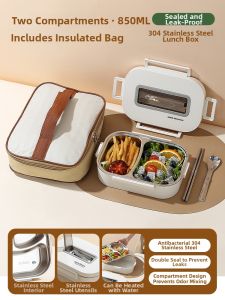 YOULUNMEI | Microwave-safe Food-grade Stainless Steel Bento Box