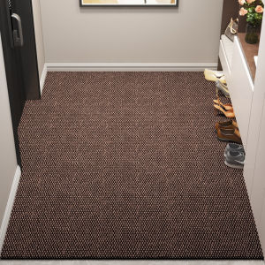 Indoor Dust Removal Luxury Coffee Color Door Mat Customizable Entrance Rug Home Use Anti-Slip Door Carpet Modern Simple Style