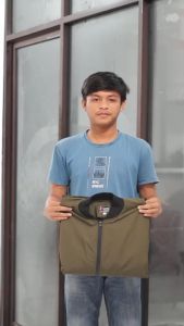 CREDIFOX Jaket Bomber Polos Zipper Waterproof - Bomber Jacket - Jaket Bomber Taslan - Boomber Jaket