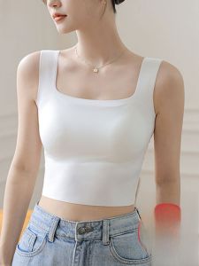 MiiOW | Áo ba lỗ lụa băng ngắn mùa hè cho nữ Áo ngực gợi cảm kiểu Pháp MiiOW Pure Color ZC+BXT+222 không tay dài thường ngày