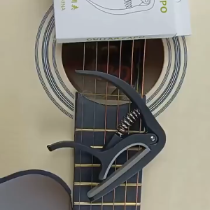 Guitar Capo Nylon Capo Black ABS Plastic Special Paper Box Packaging with 3pcs. Guitar Picks
