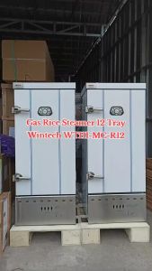 Wintech WTHI-MC-R12 Heavy Duty Rice Cooker - Steamer - Mesin Pemasak Kukus Nasi Dengan Cara Di Steam Membuat Nasi Lebih Pulen - Kapasitas 12 Tray - Stainless Steel WTHI MCR 12