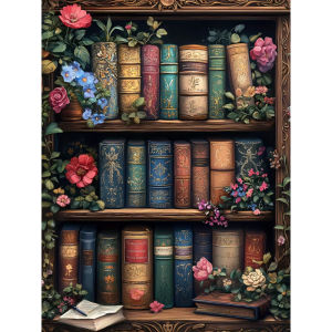 500/1000/1200/2000PCS Jigsaw Puzzle Peaceful Flower Book View For Adults Ideal For Stress Relief And Relaxation