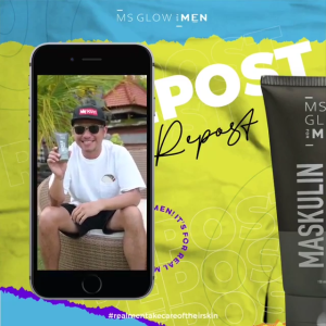 Maskulin 2 In 1 Body Lotion & Parfume - MS Glow For Men - Melembabkan Kulit - Membantu Mencerahkan Kulit - Wangi Seharian - BPOM - Kosmetik Herbal Online