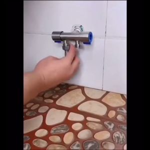 Stainless Stop Kran Shower Double Handle Kanan Kiri Tembok Angle Valve Toilet