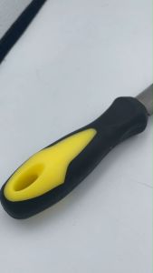 ตะไบ ตะไบท้องแบนน ตะไบครึ่งวนกลม ด้ามจับไฟเบอร์ ขนาด 8 นิ้ว สีเหลือง ดำ