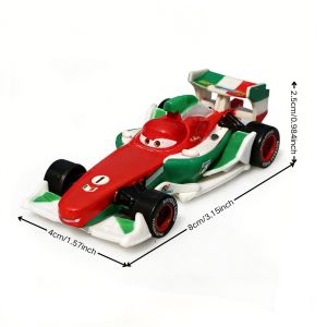 Disney | New Disney Pixar Cars 4 Lightning McQueen Francesco Bernoulli 8CM 1:55 Metal Model Racing Cars Toys Childrens Birthday Gifts