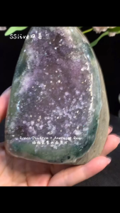 Ready stock 🇧🇷brazil amethyst cluster  natural Raw Amethyst 原矿紫晶🔮 Green Phantom Edge 绿幽灵边