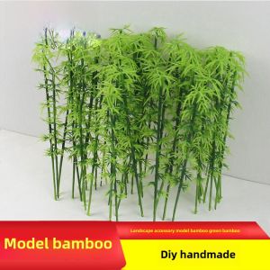 DIY Handmade Architecture Sand Table Model Material Landscape Accessory Model Bamboo Green Bamboo Plastic Bamboo without Falling Leaves