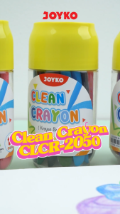 Krayon Bersih JOYKO Clean Crayon CLCR-2050 12 24 36 WARNA Krayon Anak Anti Noda & Mudah Dibersihkan