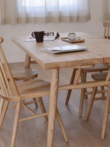 Jiadao 10-Year Good Product Scandinavian Ins Restaurant Solid Wood Dining Table Full Log Long Table Dining Table Durable Safe and Tasteless