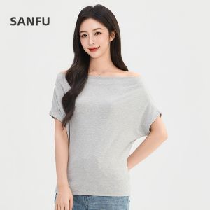 SANFU | Summer New Elegant Urban Loose Off-shoulder T-shirt