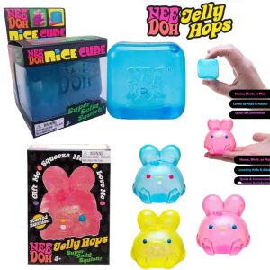 Needoh Nice Cube Sensory Stress Reliever Fidget Toy Multiple Styles Squeeze Cube for Anxiety Focus Relaxing Desk Toy Adults Kids