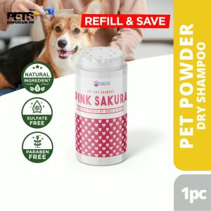 Pets Emporium PINK SAKURA Pet Powder Anti Flea Tick Cooling Deodorizer Dogs Cats Refillable
