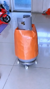 Gas Tank Holder with wheels landege Propane Cylinder Base Propane Tank Stand Dolly Gas Tank Rack AL