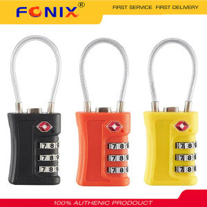 FONIX Luggage Lock Cable Travel Lock TSA Approved Cable Travel 3 Digit Combination Lock Safe Padlock for Suitcases Baggage Backpacks Small Cabinets Briefcases Computer Bags