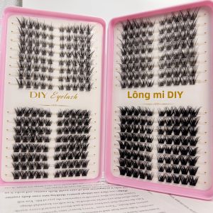 Bộ Kẹp Tóc Xoăn Tự Làm Mi Giả Riêng Lẻ Hình Chữ C&D Kích Thước Hỗn Hợp 8-14mm Mi Nối Tổng Hợp 320 Chiếc