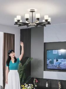 Đèn chùm pha lê kích thước lớn cao câp ánh sáng đổi 3 màu sang trọng đèn chiếu sáng đèn trang trí cho phòng khách phòng bếp khách sạn - Bảo hành 10 năm