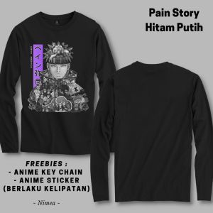 Kaos Panjang Pain Akatsuki Story Art Hitam Putih - Nimea