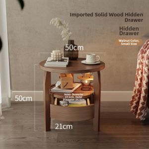 DONGMU | Round Storage Tea Table for Small Living Spaces