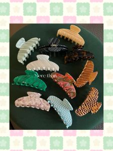 ปรับแต่งขนาดใหญ่ Acetate Shark Hair Claw คลิปยุโรปและอเมริกา Ins สไตล์ฝรั่งเศส หรูหรา < Ne2> เครื่องประดับผม