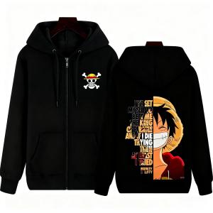 One Piece Anime Hoodie zipper Jacket Men Women Monkey D Luffy Print Graphic Streetwear Casual Pullover Long Sleeve tops Autumn