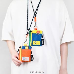 Japanese Ins Mini Wallet Youthful Colors Hanging Neck ID Card Holder Key Coin Pouch Zipper Trendy Crossbody Small Hanging Bag with Lanyard