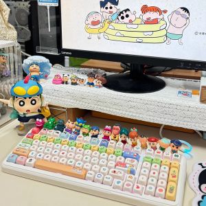 Crayon Shin-Chan Keycap MOA Profile 138 Keys การระเหิดห้าด้านสำหรับเชอร์รี่สวิตช์ MX คีย์บอร์ดแบบกลไก RK61/Anne Pro 2/GK61