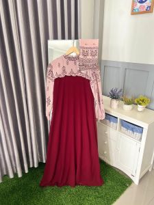 Elena dress/syifa gamis/gamis mlaya/crinkle dress premium/gamis siap kirim/gamis lebaran/gamis arsyila/gamis free hijab