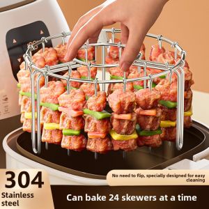 gumahus | Air Fryer Stainless Steel Simple Skewer Rack