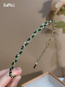 Premium Emerald Green Hairband by Armino Retro Style for Versatile Hair Styling Handmade Headwear ly Baked