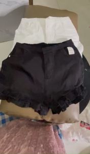 quần kaki nữ tua rua phối bèo 2 lớp