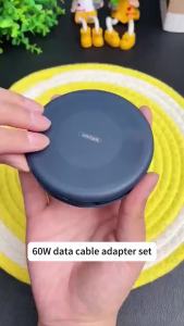 60W Fast Charging USB Data Cable Charger Portable Fast charging cable Multifunctional Storage