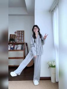 Soft Waffle Texture Cotton Loungewear Set