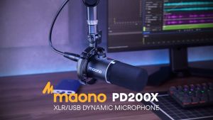 MAONO PD200X Dynamic Microphone ไมโครโฟนไดนามิก USB XLR RGB XLR สําหรับ PC โทรศัพท์มือถือ