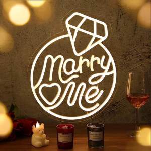 Marry ❤️ me ring ring Marry Dinner Party Wall Decoration led neon sign
