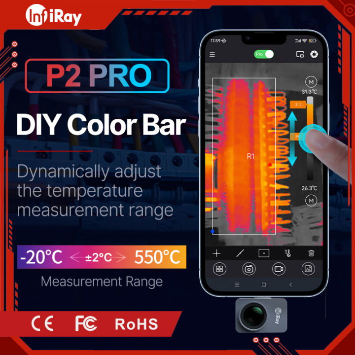 InfiRay Official Night Vision Go P2 Pro Thermal Camera Imager Infrared