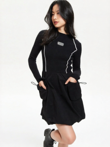 Vero Moda | Đầm Len Cổ Đứng Xòe Dưới Phong Cách Thư Giãn Mới Thu