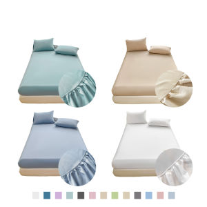 Dansunreve Raw Cotton Bed Sheet Plain Fitted Bed Sheets Soft Breathable 600TC Fittedsheet Single/Super Single/Queen/Double/King/Super King