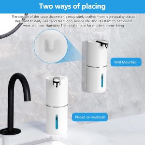 380ML Capacity Touchless Tabletop Or Wall Mounted Automatic Smart Sensor Soap Dispenser Hand Sanitizer Pump For Kitchen Bathroom