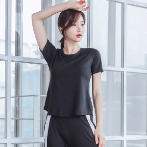 เสื้อผ้าโยคะแห้งเร็วสำหรับผู้หญิง ทรงหลวม ใส่ออกกำลังกายตอนเช้า ทรงหลวม ไซส์ใหญ่ แฟชั่น เสื้อผ้ากีฬา ฤดูใบไม้ผลิและฤดูร้อน