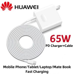 Huawei PD Super Fast Charger พร้อม USB-C สำหรับหุ้นหุ่น Huawei P40 P30 Pro Matebook 15 14 13 X Pro D15 D14 MagicBook แล็ปท็อป