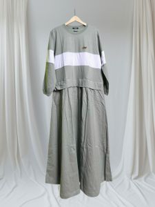 gamis wanita bahan combads terbaru/dress kaos combads bisa cod
